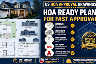 draft site plans and elevations for hoa architectural approval