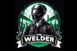 create unique welder mascot logo for your brand