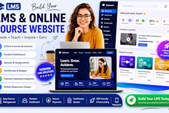 build lms educational website online course website education, elearning website