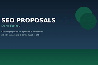 write professional seo proposals for your agency clients