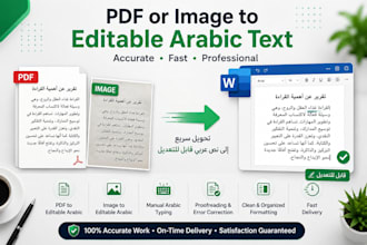 convert PDF or image to editable arabic text