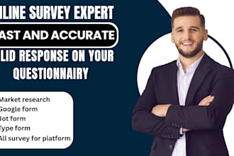 conduct 2000 online surveys with online respodents for online questionnaires