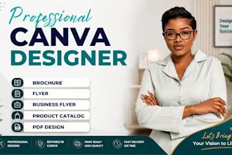 design canva brochure, flyer, business flyer, product catalog, PDF design