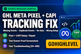 fix gohighlevel meta pixel and facebook conversion API tracking