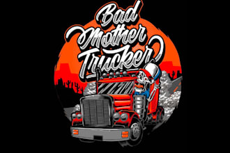 create truck mascot logo design for your company