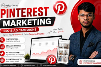 manage pinterest marketing, SEO and ads campaigns for you
