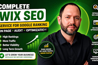 complete wix seo service for google ranking, on page, audit optimization
