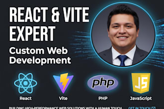 develop a responsive web application using react and vite