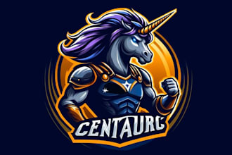 create amazing centaur mascot logo with new concepts design