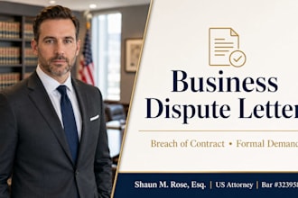 draft a business dispute or breach of contract letter as a US attorney