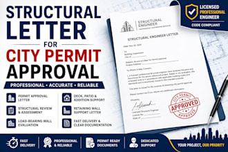 provide structural engineer letter for city permit approval