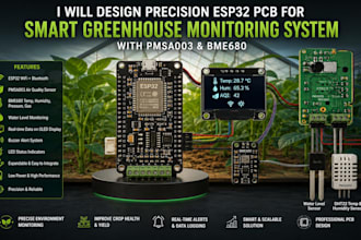design precision esp32 pcb for green house monitoring system pmsa003 and bme680