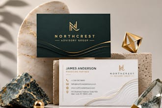 create professional business card design, signature in canva