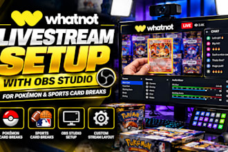 setup whatnot livestream with obs for pokemon and sports card breaks