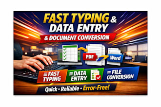 be your speedy typist and VA for clean, polished documents