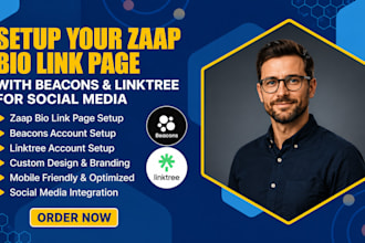 setup your zaap bio link page with beacons and linktree for social media
