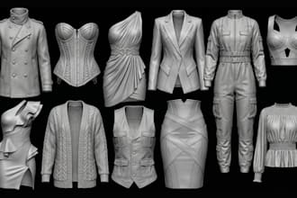 do 3d second life clothing mesh rigging 3d garment vrchat gta fivem peds sims
