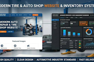 build a tire shop website with inventory management and pos system