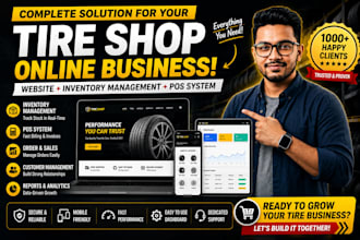 build an automobile, tire shop and auto repair website with pos and inventory