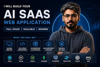 build full stack saas web app with ai, automation and cloud deployment