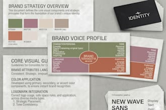 design a complete brand identity, brand book, and guidelines