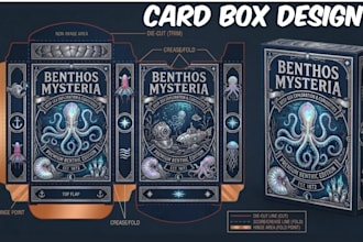 design card game box, custom card game, card frames and card boards art