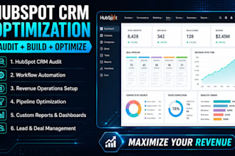 create advanced hubspot workflows, sales pipelines and custom dashboards