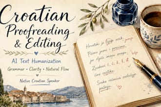 proofread, edit and humanize croatian text