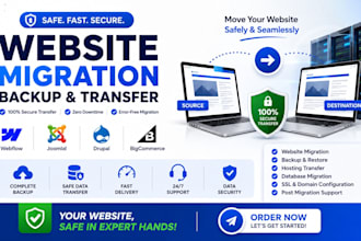 do webflow joomla drupal website transfer bigcommerce migration backup restore