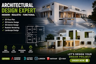 do exterior design,house rendering,revit modeling and achitectural visualization