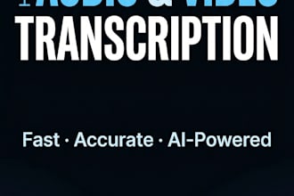 transcribe your audio or video to accurate text fast ai powered