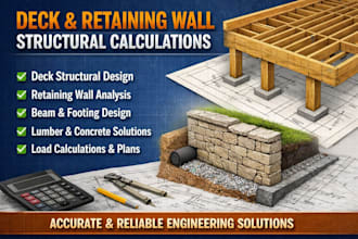residential structural engineering calculation deck and retaining wall analysis