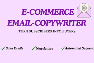 do ecommerce copywriting and sales email marketing