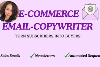 do ecommerce copywriting and sales email marketing
