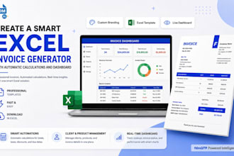 create a smart excel invoice generator with automatic calculations and dashboard
