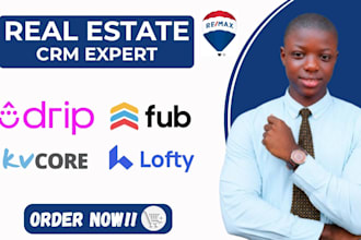 setup real estate CRM automation, kvcore, lofty,