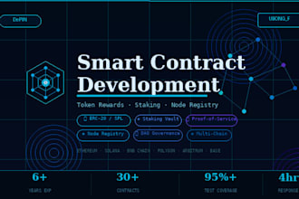 build depin smart contracts with staking and token rewards