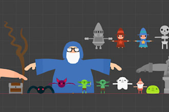 create lowpoly 3d characters