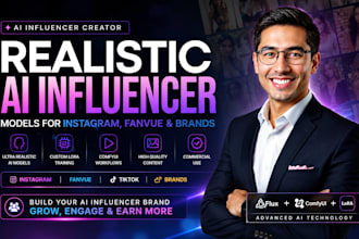 create realistic ai influencer models for instagram fanvue and brands