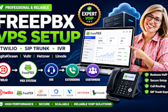 deploy freepbx on digitalocean vultr hetzner vps with twilio sip trunk ivr