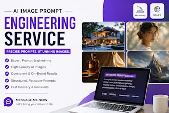 do prompt engineering , ai image generation, midjourney and dall e prompt