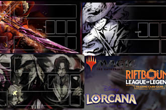 design custom tcg, mtg playmat, deskmat, board game, one piece, anime playmat