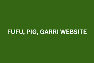 create a responsite food website, fufu website, eba website, pig website, garri