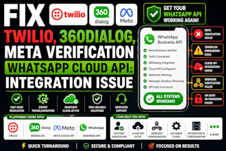 fix twilio 360dialog meta verification and whatsapp cloud API integration issue