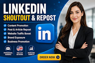 share shoutout repost your content or post link with 3m USA UK linkedin audience