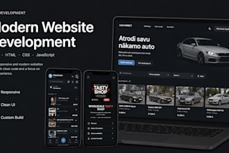 do custom website development with react, HTML and js
