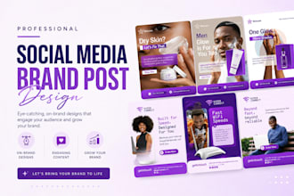design professional brand social media post, canva post design, facebook post