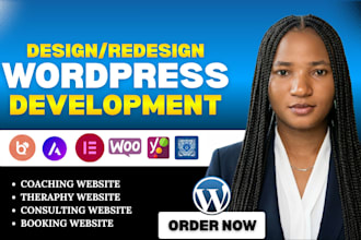 design therapy website, consulting website and coaching website on wordpress