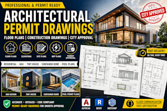 design construction drawing and pool permit plan