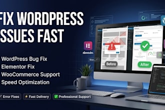 fix wordpress website wordpress bug fix elementor issues fix woocommerce error